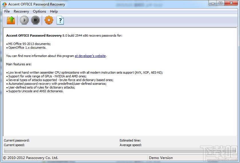 Accent OFFICE Password Recovery,office密码恢复,密码恢复软件
