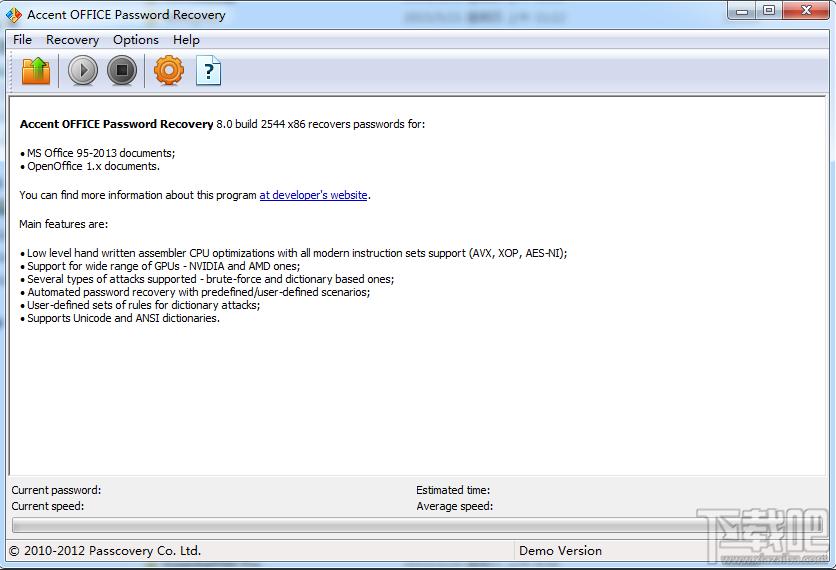 Accent OFFICE Password Recovery,office密码恢复,密码恢复软件,Accent OFFICE Password Recover